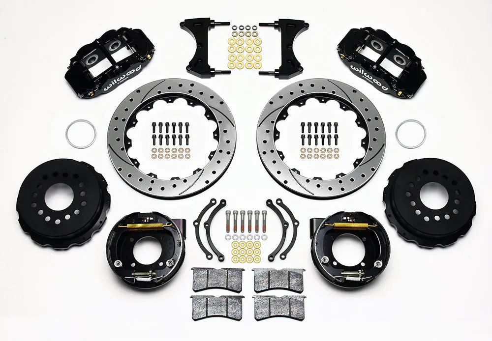 1964 - 1974 Buick, Chevrolet, Oldsmobile, Pontiac Forged Narrow Superlite 4R Big Brake Rear Parking Brake Kit - 140-12964 product image