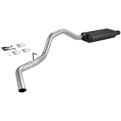Flowmaster 99-04 Ford Truck F250 / F350 3/4Ton / 1Ton / Super Duty V8 / V10 2/4 Wheel Drive 133in 155in 168.4in WB 3.00in Outlet 70 Series Big Block II Muffler Force II SOS Mandrel Bent Tubing 16 Gauge Aluminized Steel
