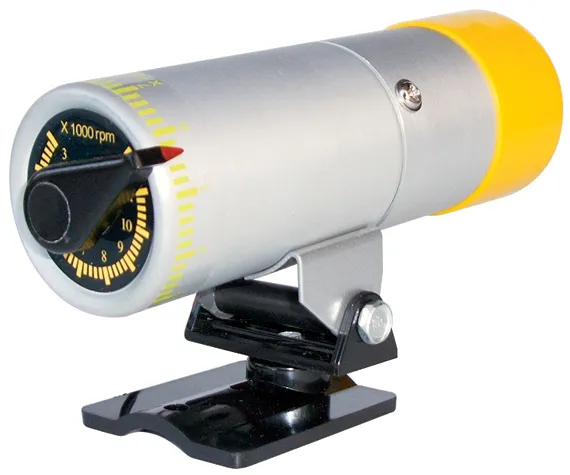 RPM Shift Light StAnd Alone Adjustable Model Silver Body with Yellow Cover Proform product image