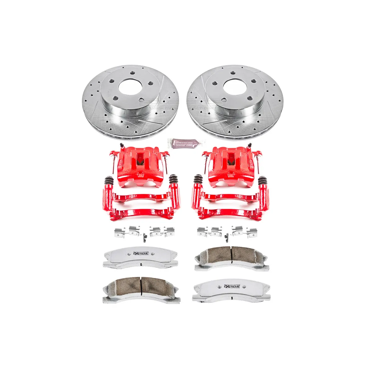Z26 Street Warrior Upgrade Kit: Drilled/Slotted Rotors; Carbon-Fiber Ceramic Pads; Powder Coated Calipers product image