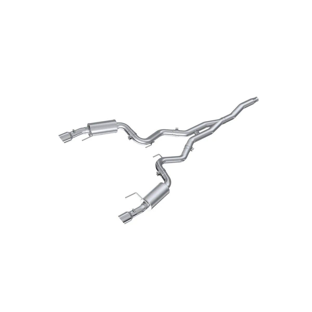 3 Inch Cat Back Exhaust System For 15-2018 Ford Mustang 2.3 EcoBoost and 19-Up Ford Mustang 2.3L EcoBoost Dual Split Rear Street Version 4.5 Inch Tips T409 Stainless Steel MBRP product image