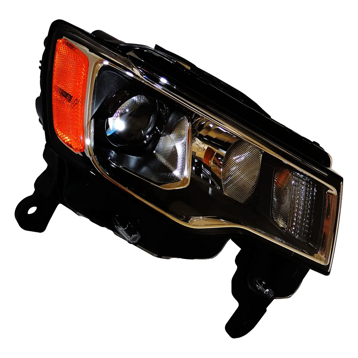 Headlight for 2017-2019 WK Grand Cherokee w Halogen Headlights w Chrome Bezels Left Headlight Assembly and bulbs product image