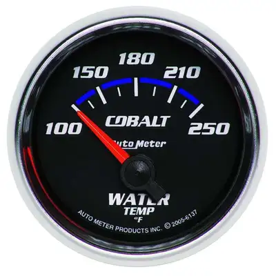 AutoMeter 2-1/16 in. WATER TEMPERATURE, 100-250 Fahrenheit, COBALT