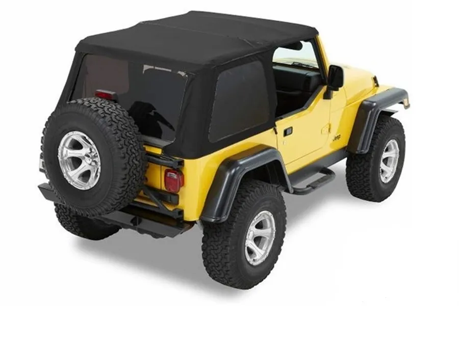 Bestop Trektop Slantback Soft Top For Jeep 1997-2006 Wrangler TJ Black Diamond Bestop