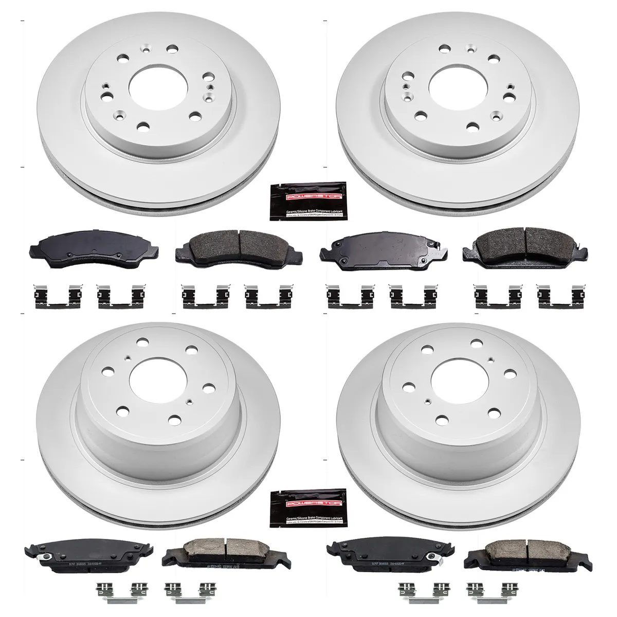 Z17 Geomet Coated Rotor Kit: Genuine Geomet Fully Coated Rotors; Ceramic Pads W/Hardware product image