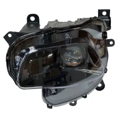 Crown Automotive Jeep Replacement Blackclear Headlight w/ Halogen Bulbs w/ Black Bezel;left Headlamp Assembly