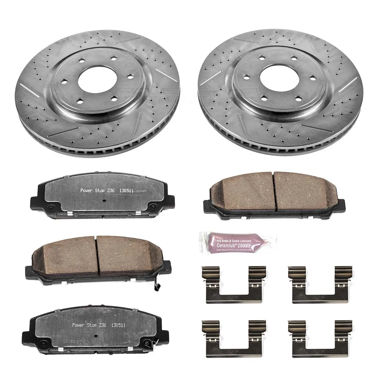Z36 Truck/Tow Upgrade Kit: Drilled/Slotted Rotors; Carbon-Fiber Ceramic Pads W/Hardware product image