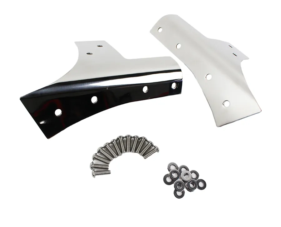Jeep JK Windshield Supports Pair 07-18 Wrangler JK Polished Silver Kentrol product image