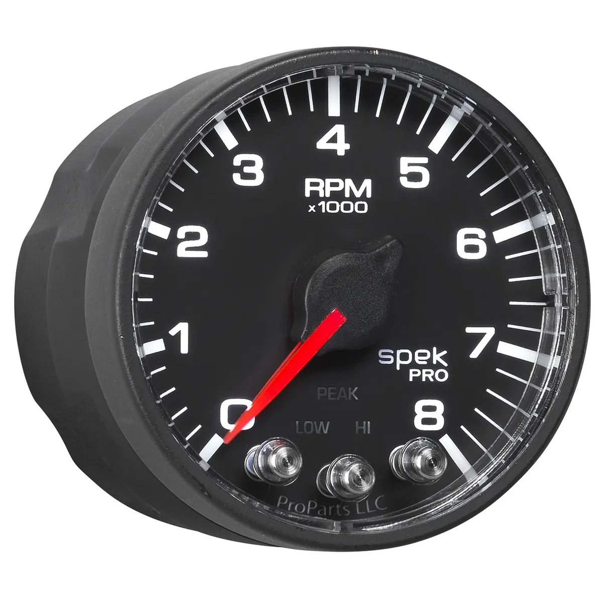Gauge, Tach, 2 1/16", 8k RPM, w/ Shift Light & Peak Mem, Blk, Spek-Pro product image