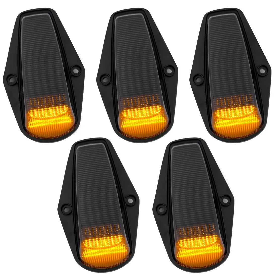 Ford Super Duty 88-98 & Ford F-150 84-96 5pc Cab Light Set LED Smoked Lens with Amber LEDs product image