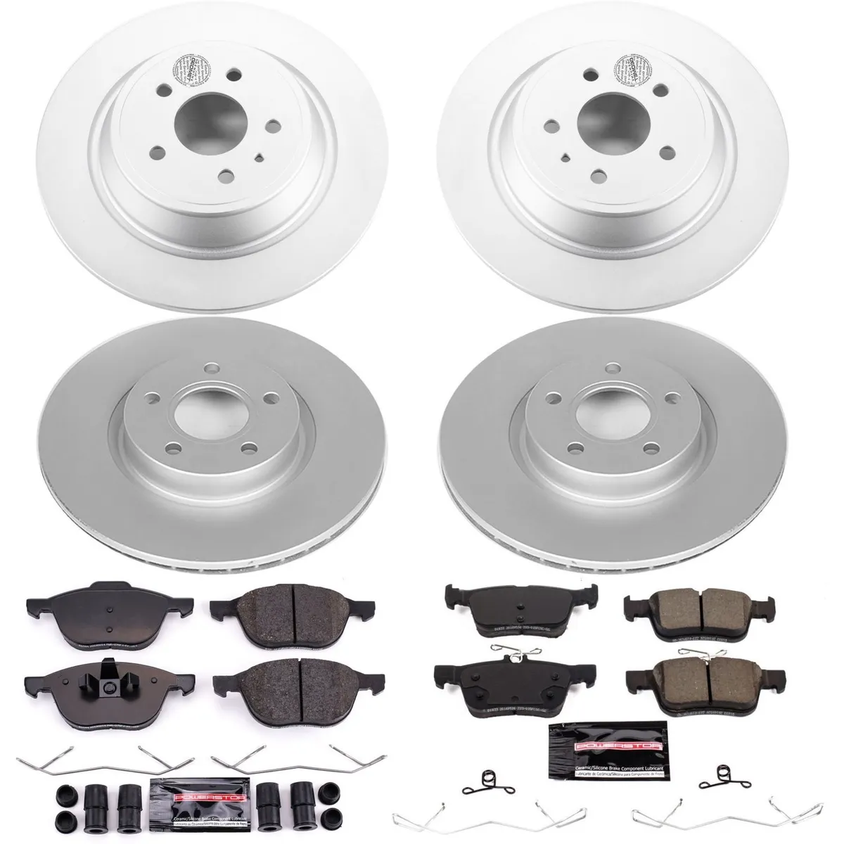 Z23 Sport Geomet Coated Rotor Kit For European Vehicles: Genuine Geomet Fully Coated Rotors; Carbon-Fiber Ceramic Pads W/Hardware product image