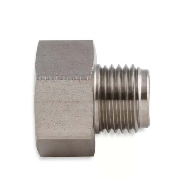 Earl's Hardline Adapter Reducer - Stainless Steel - 1/2"-20 Inverted Flare Male to 9/16"-18 Inverted Flare Female for 3/16" Tubing product image