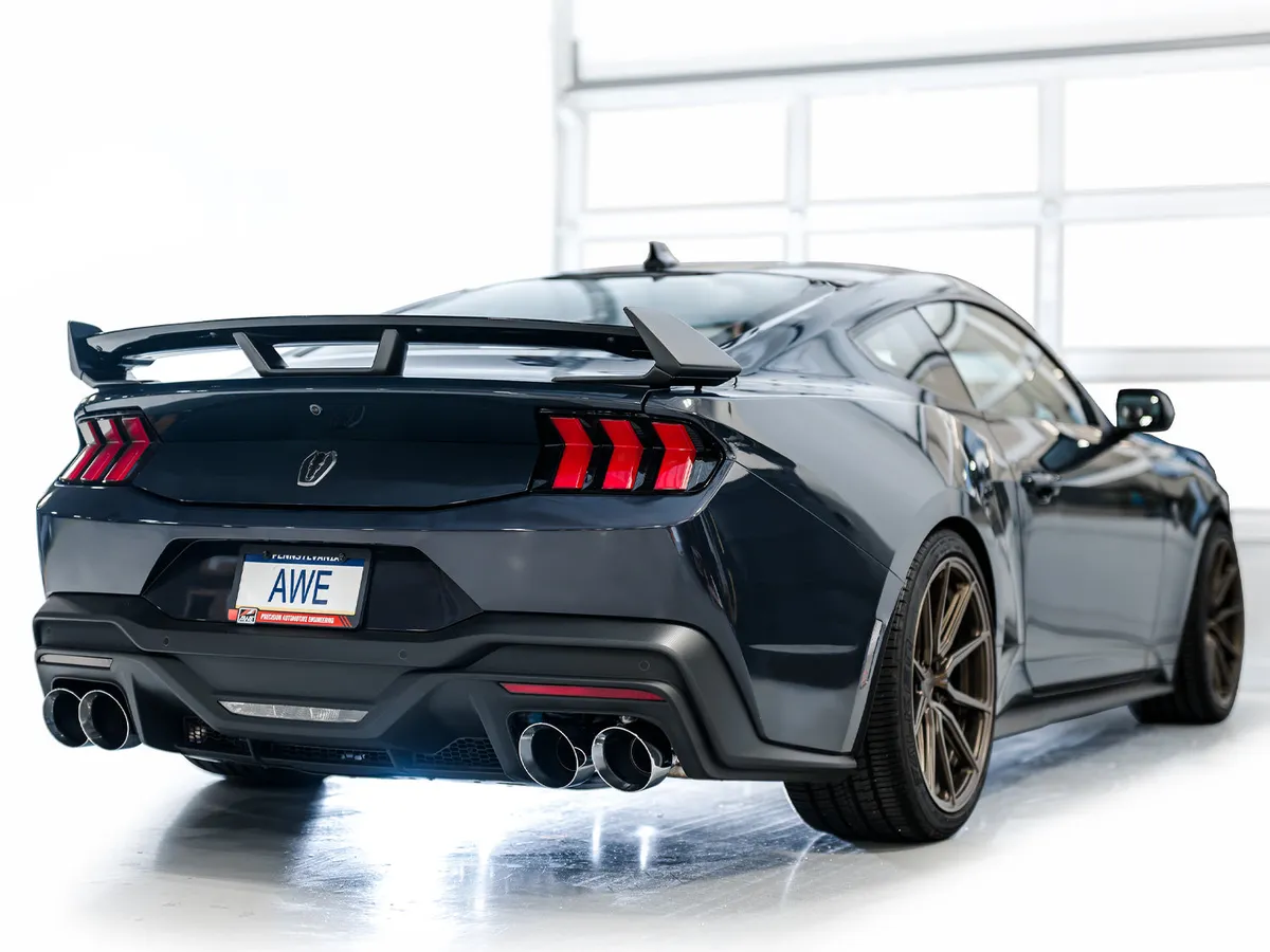 AWE SwitchPath™ Exhaust for S650 Ford Mustang Dark Horse - Quad Diamond Black Tips product image