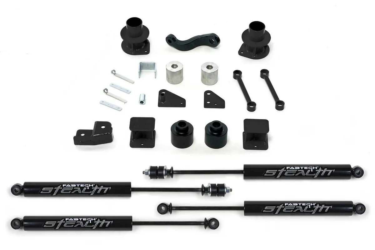 Basic Lift System w/Shocks; 3 in. Lift; w/Stealth Monotube Shocks; product image