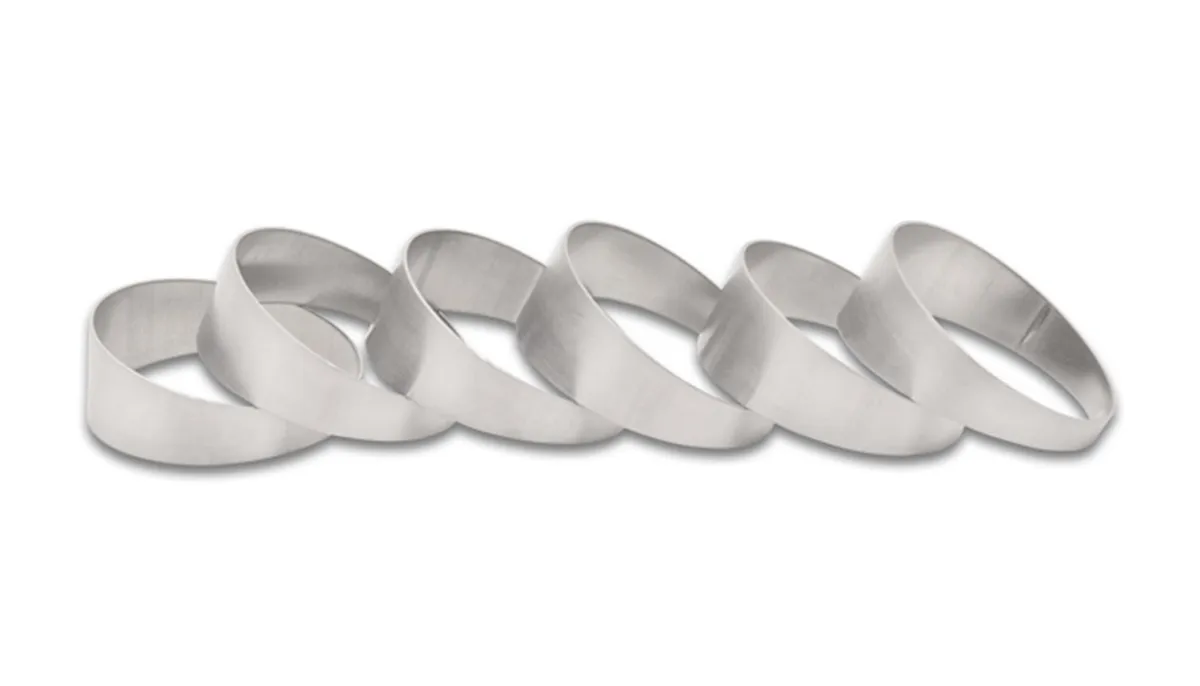 Stainless Steel Pie Cuts; 2.25 in. Tube OD; 2.375 in. Centerline Radius; 15 Deg. Bend Angle; 6 Pcs.; 304 Stainless Steel; 90 Degree Elbow; product image