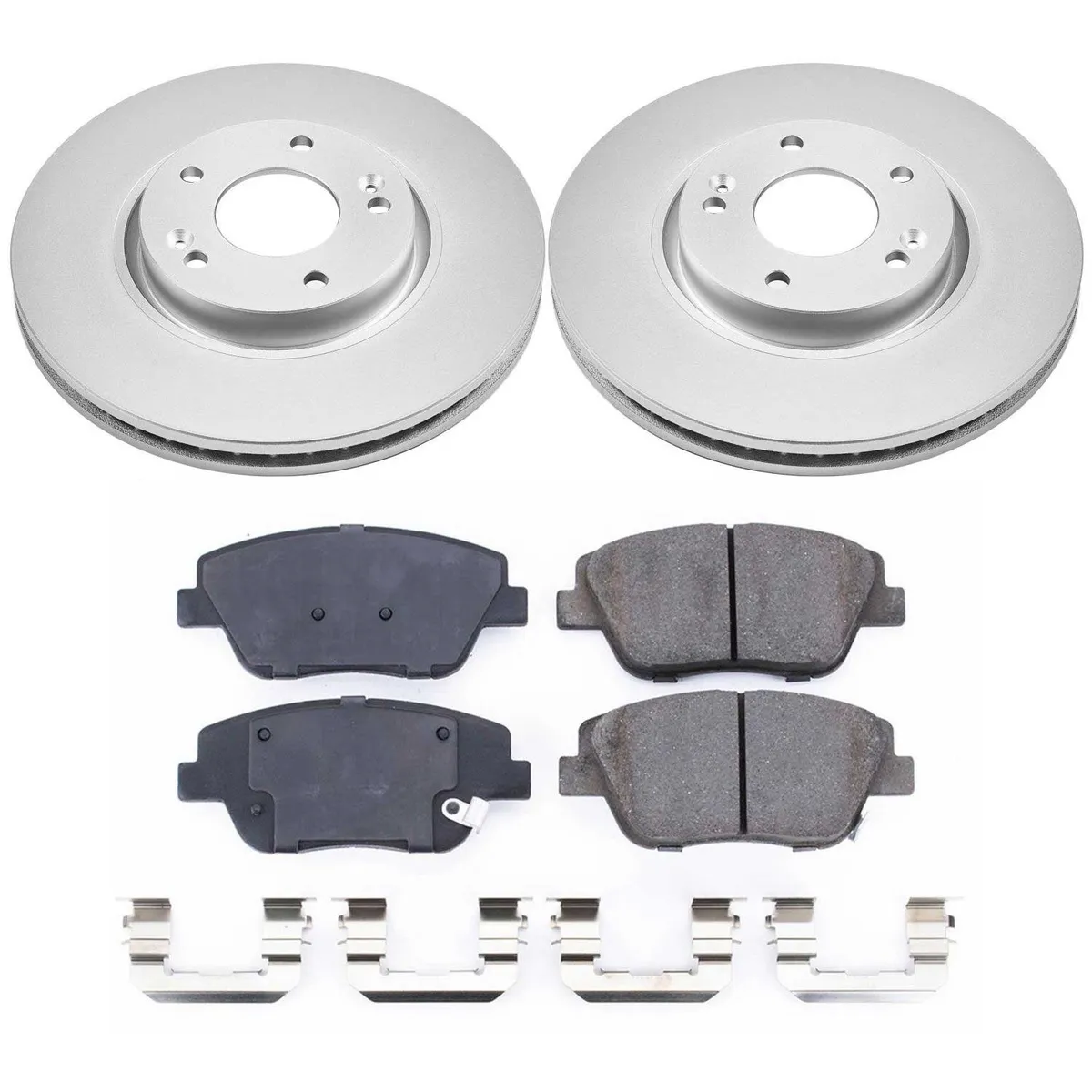 Z17 Geomet Coated Rotor Kit: Genuine Geomet Fully Coated Rotors; Ceramic Pads W/Hardware product image