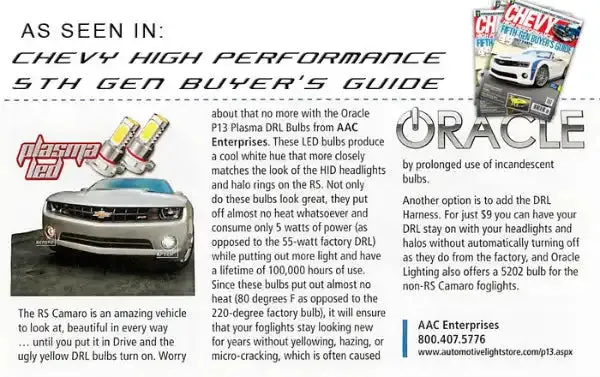 ORACLE Lighting P13W Plasma Bulbs Pair W DRL Harness - White product image