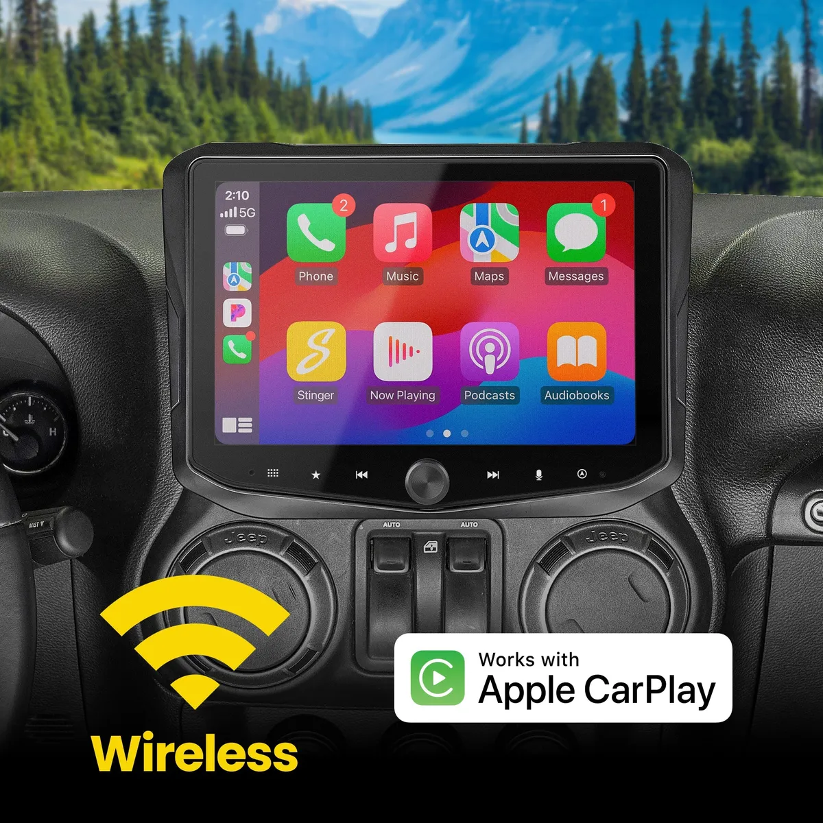 HORIZON10 Jeep Wrangler JK (2011-2018) 10" Radio Fully Integrated Kit w/Nav Card | Displays Vehicle Info & Off-Road Mode product image