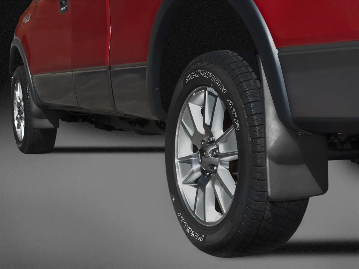 Weathertech 2004 + Ford F-150 Black No Drill Mudflaps MudFlap Fender Flares:Yes; Fac