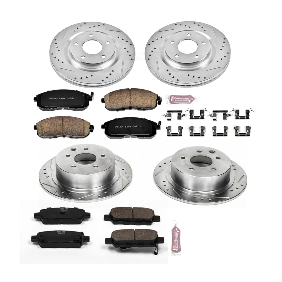 Z23 Evolution Sport Upgrade Kit: Drilled/Slotted Rotors; Carbon-Fiber Ceramic Pads W/Hardware product image