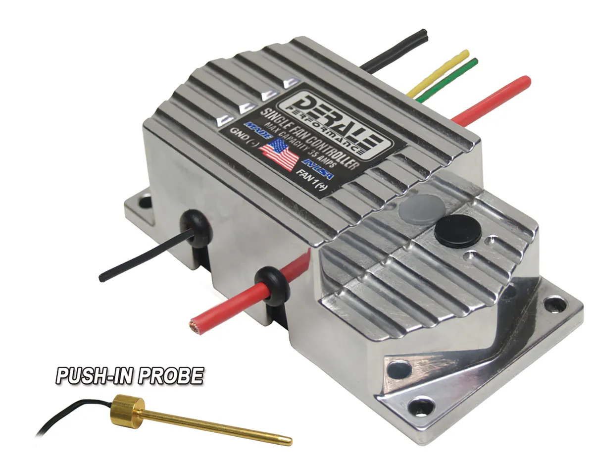 Derale 16778 High Amperage Adjustable Single Electric Fan Controller, Push In Probe product image
