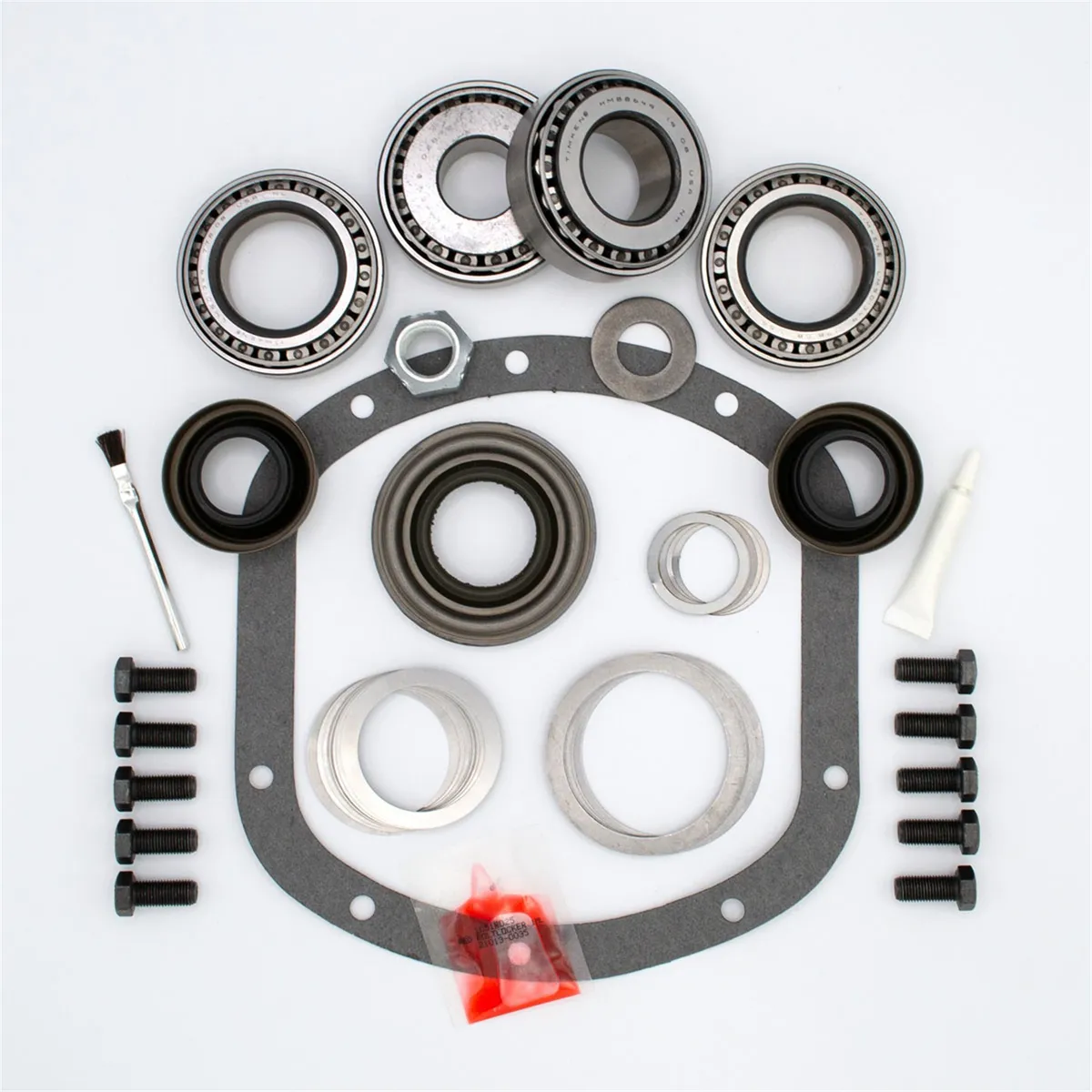 Eaton Master Differential Install Kit; Front; Dana 30; 10 Cover Bolts; 10 Ring Gear Bolts; 27 Axle Spline; 26 Pinion Spline; Reverse Rotation; product image