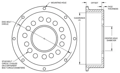 Wilwood Brakes Wilwood HAT8x7.62 BC5x4.504.755.00 MT
