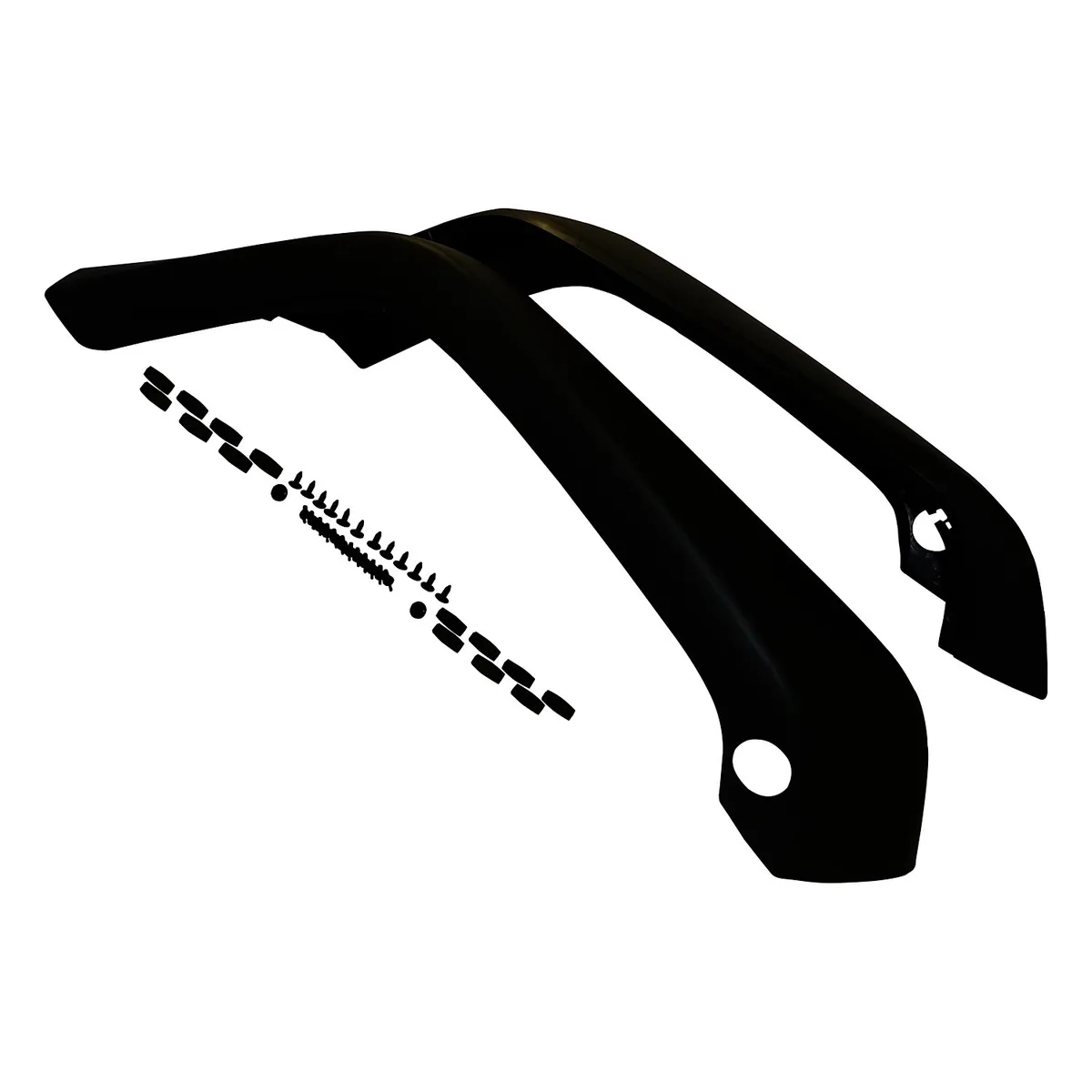 Fender Flare Set; Front; Incl. 2 Flare/Retainers/Rivets; Textured Black; product image
