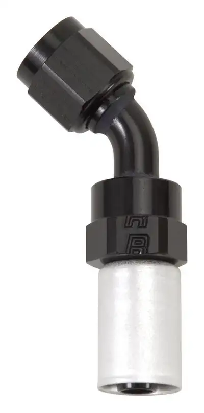 Edelbrock #12 45 Deg Hose Fitting P/C Crimp-On