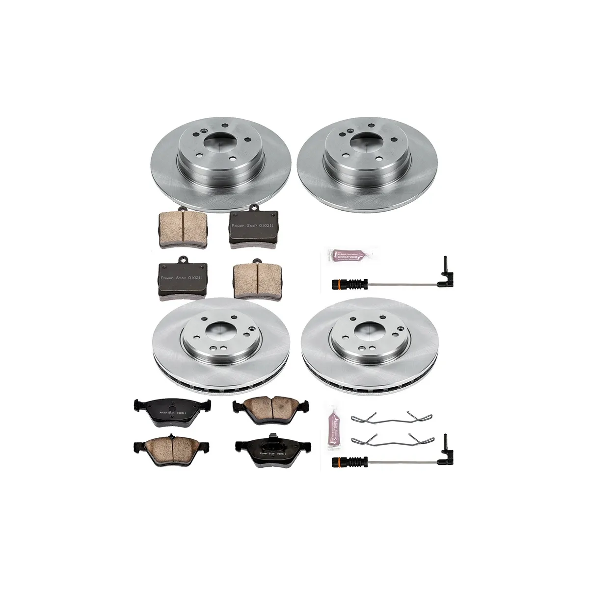 Z17 Direct Replacement Kit: Rotors; Ceramic Pads W/Hardware; Pad Sensors product image