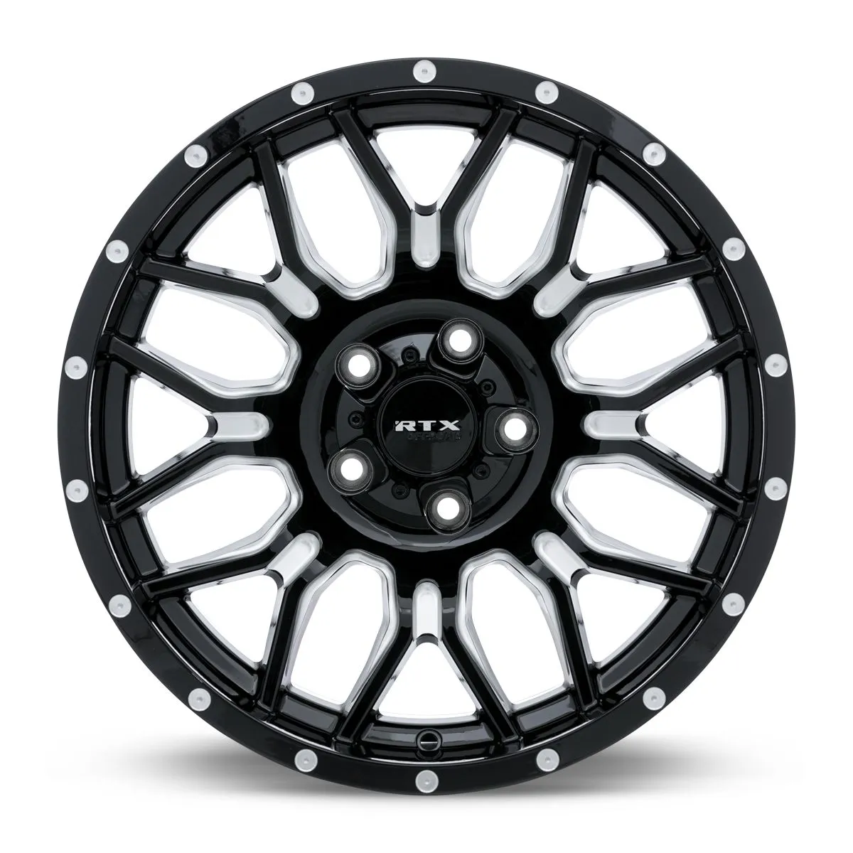 Claw 20x9 6x135/139.7 Et18 Cb106.1 Gloss Black Milled w/ Rivets product image
