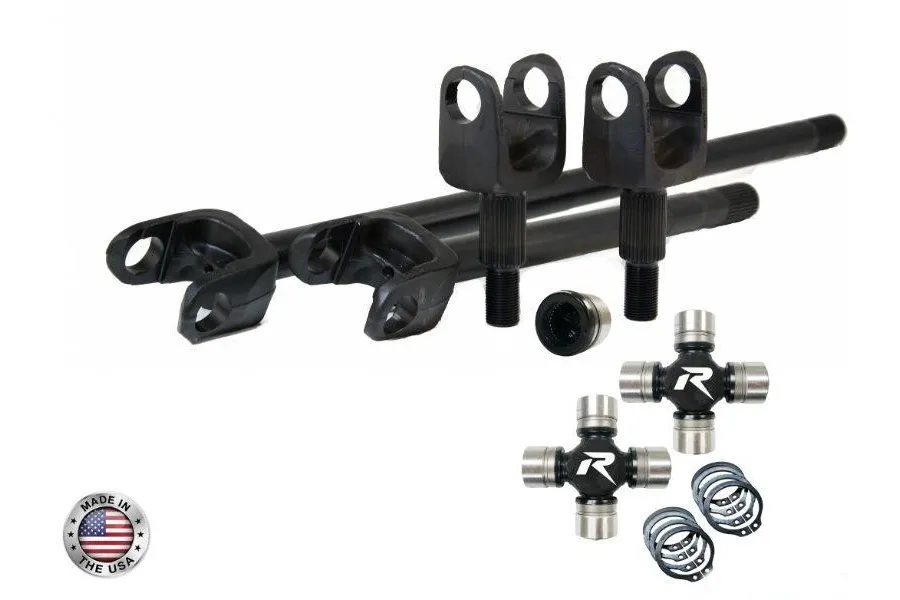 Revolution Gear & Axle 2003-06 Wrangler TJ/LJ Rubicon Dana 44 4340 Chromoly USA Made Front Axle Kit HD U-Joints Revolution Gear