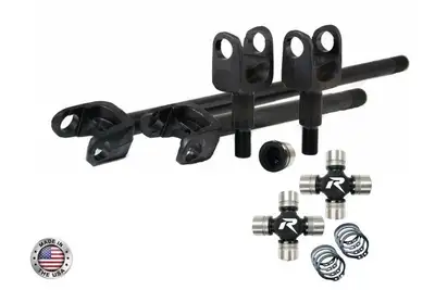 Revolution Gear & Axle 2003-06 Wrangler TJ/LJ Rubicon Dana 44 4340 Chromoly USA Made Front Axle Kit HD U-Joints Revolution Gear