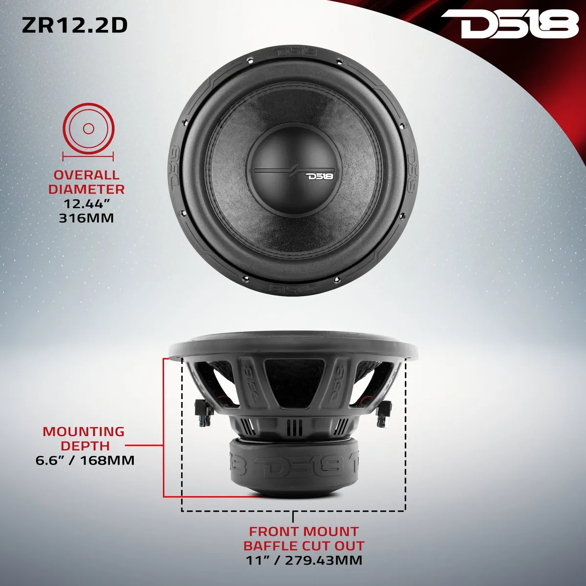ZR 12" Subwoofer 750 Watts Rms DVC 2-Ohm product image