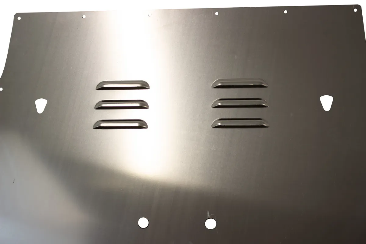 201318 Wrangler Fishbone JK Hood Louver (1318)raw Unpainted Raw Aluminum product image