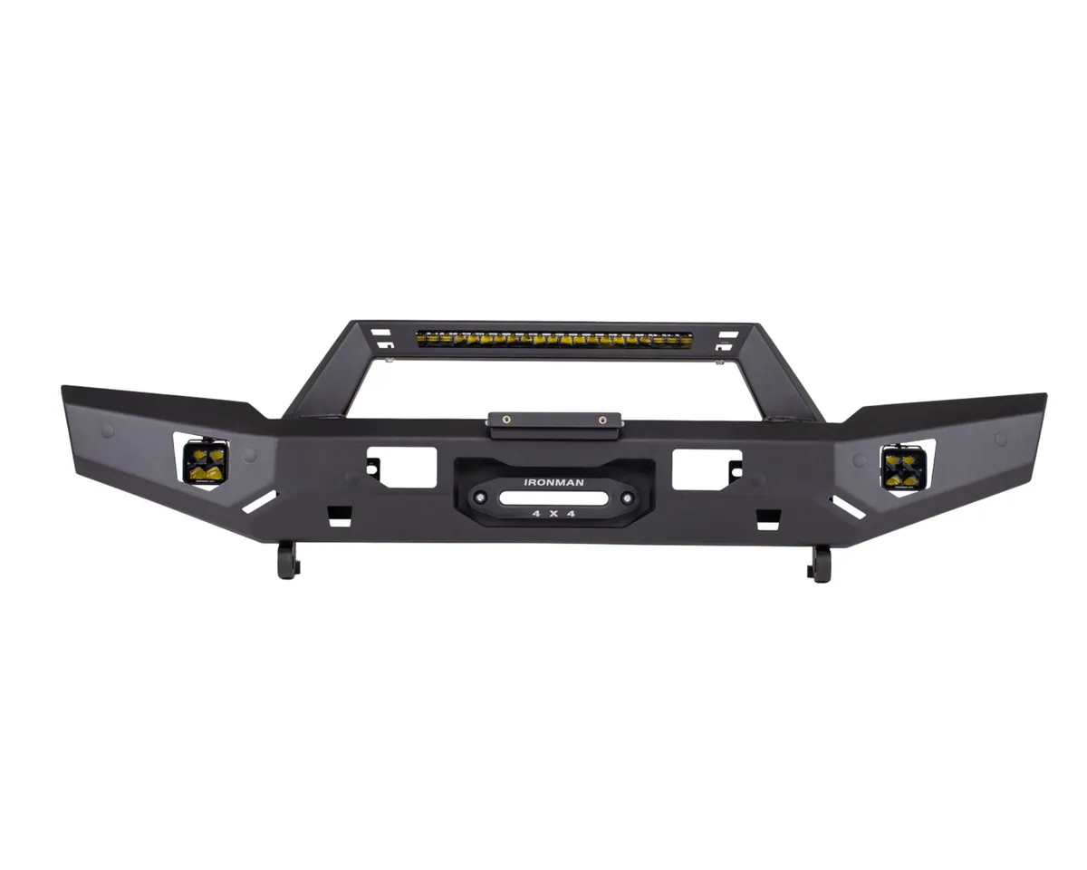 18c Wrangler Raid Full Length Front Bumper Kit 40w Spot Amber Lights product image