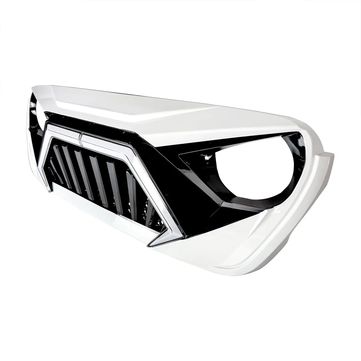 Goliath Grille W/ LED DRL and Turn Signals - White & Black For 18+ Jeep Wrangler JL & Gladiator JT | In Stock On Apr 30 product image