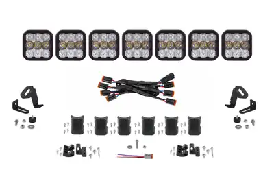 Diode Dynamics Diode Dynamics - SS5 Sport Universal CrossLink 7-Pod Lightbar White Combo