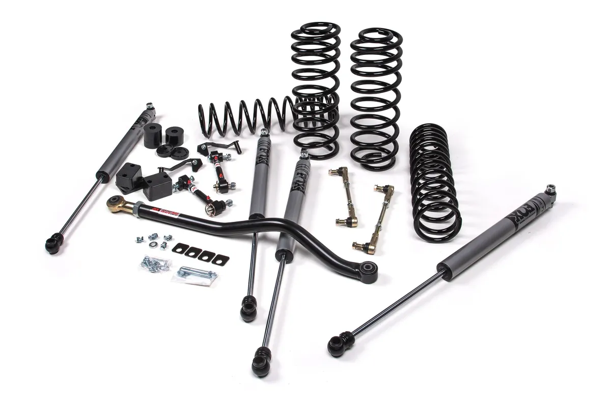 2018-2024 Jeep Wrangler JL J-Venture 3 Inch Lift Kit 2 Door w/Fox Adventure Series Shocks Standard Rate Coils JSPEC product image