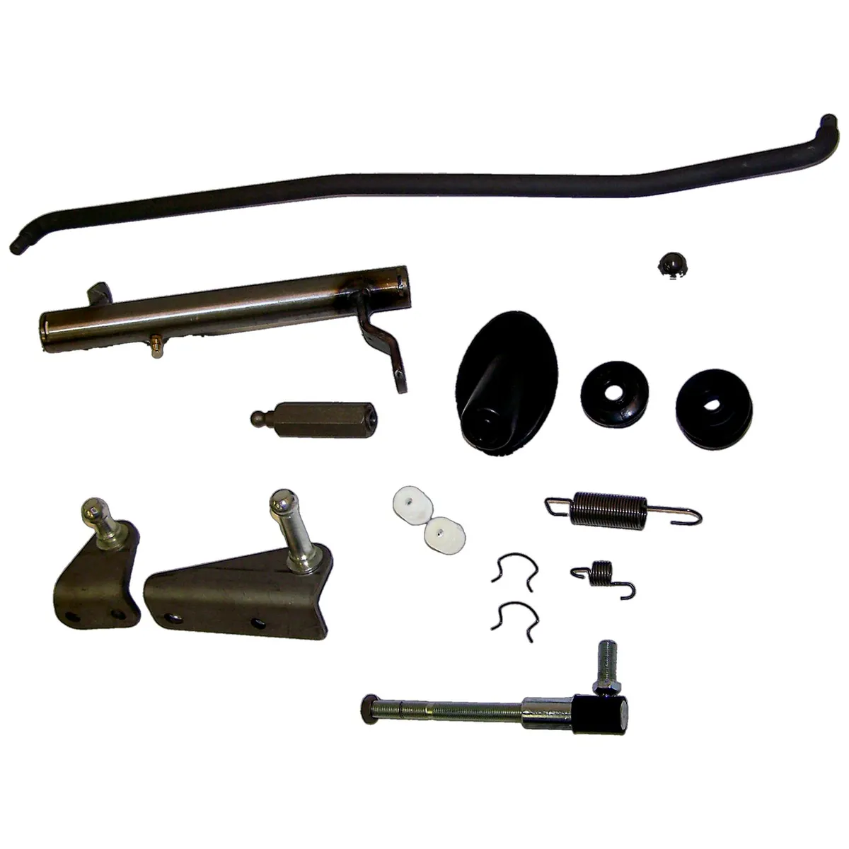 Clutch Linkage Kit; Incl. Bellcrank/Clutch Fork Rod/Adjuster/Bracket And Pivots/Pedal Shaft Rod/Outer Boot/Retainer/Pivot Bushing/Inner Boot/Pedal Shaft Boot; product image