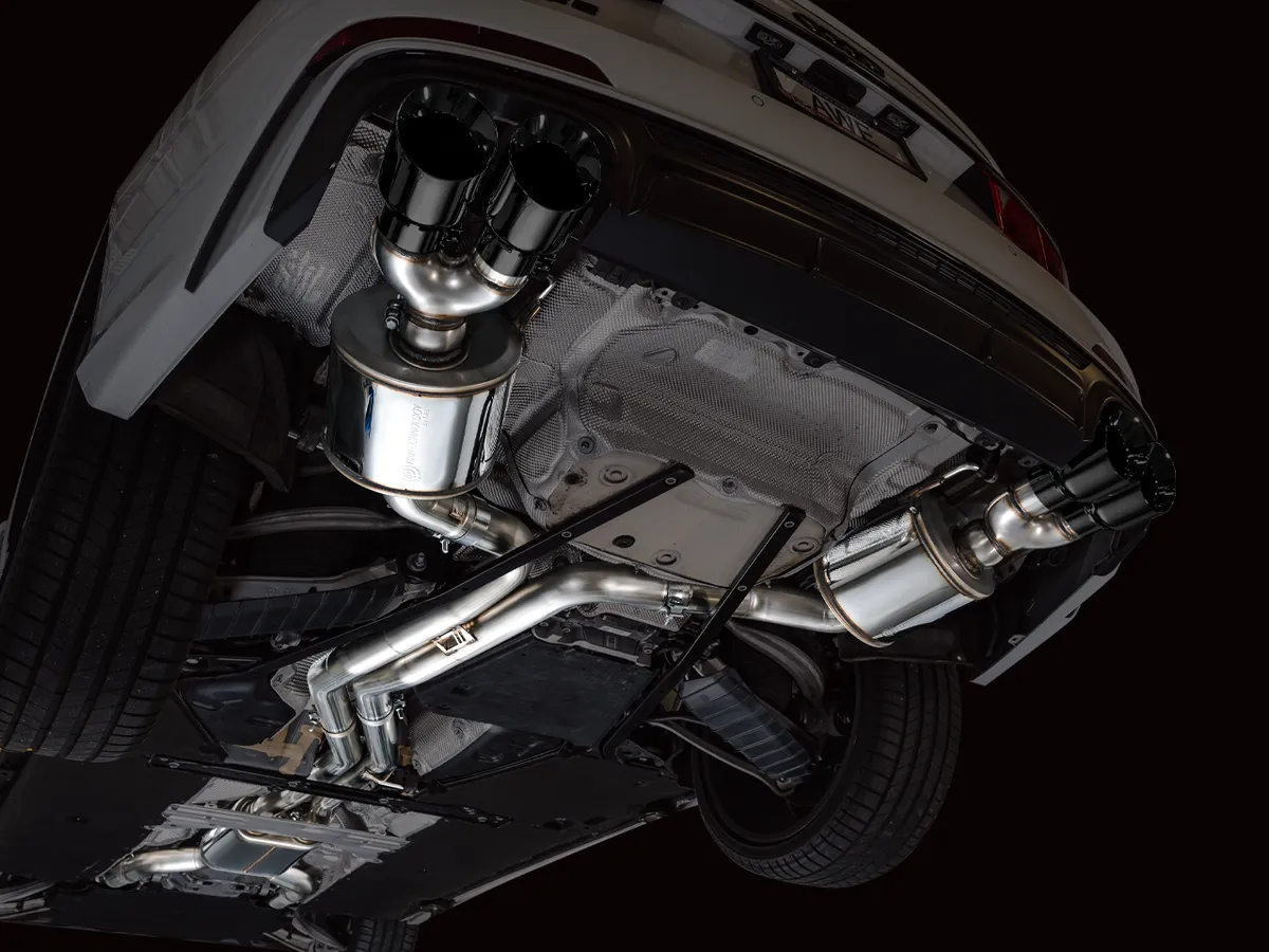 AWE Track Edition Exhaust for Audi C8 S6/S7 - Diamond Black Tips product image