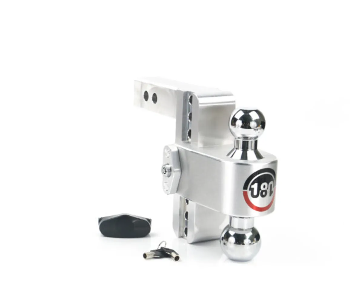 Weigh Safe 180 Turnover Ball 6 Drop Hitch w/ 2 Shank & Chrome Plated 2 & 25/16 Ball W/W503