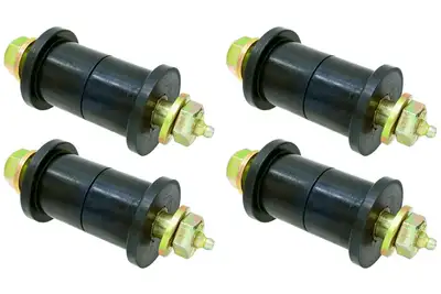 Rock Jock Leaf Spring Main Eye Bushing Kit 87-95 Wrangler YJ Includes Urethane Bushings Greasable Hardware Set of 4 RockJock 4x4