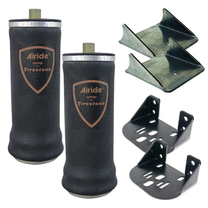 Air Over Leaf W/ 2000 LbCapacity W/ Weld-On Lower Mount And Side Frame Upper Mount Universal Fit 4 Inch Diameter 7076 Air Springs Brackets And Hardware Ridetech product image