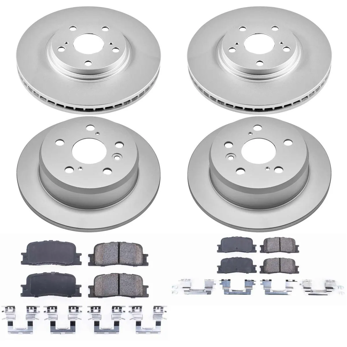 Z17 Geomet Coated Rotor Kit: Genuine Geomet Fully Coated Rotors; Ceramic Pads W/Hardware product image