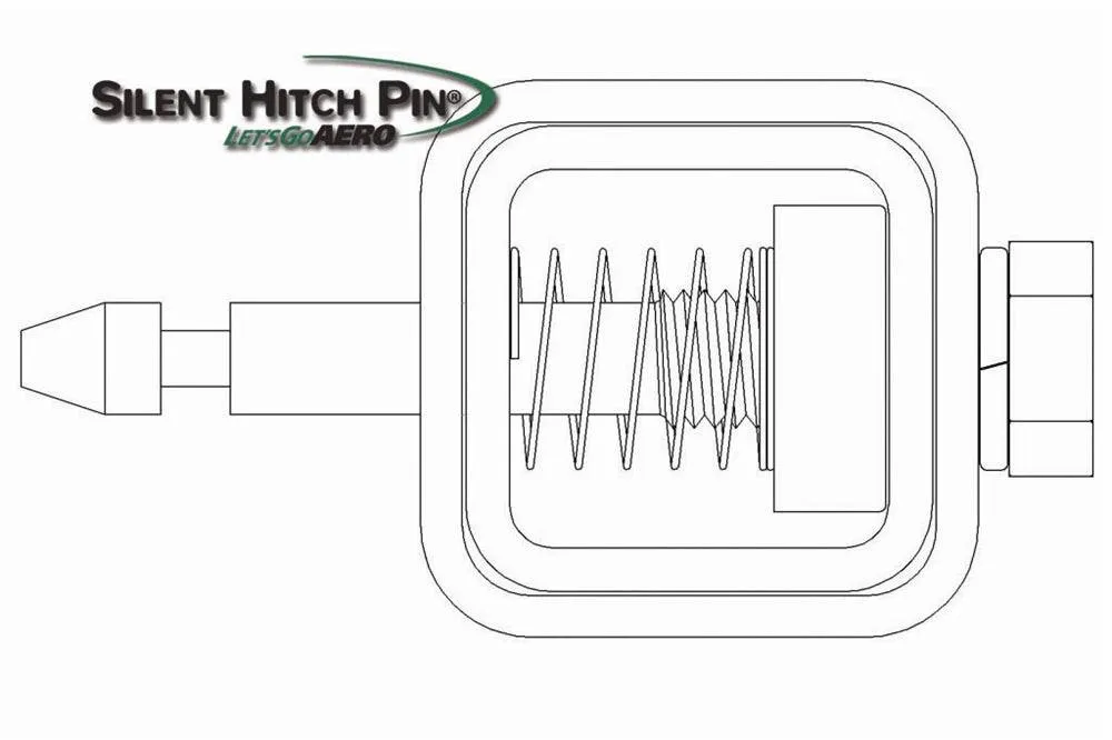 Silent Hitch Pin®: 5/8" Anti-Rattle Pin & Clip for 2" Hitches product image