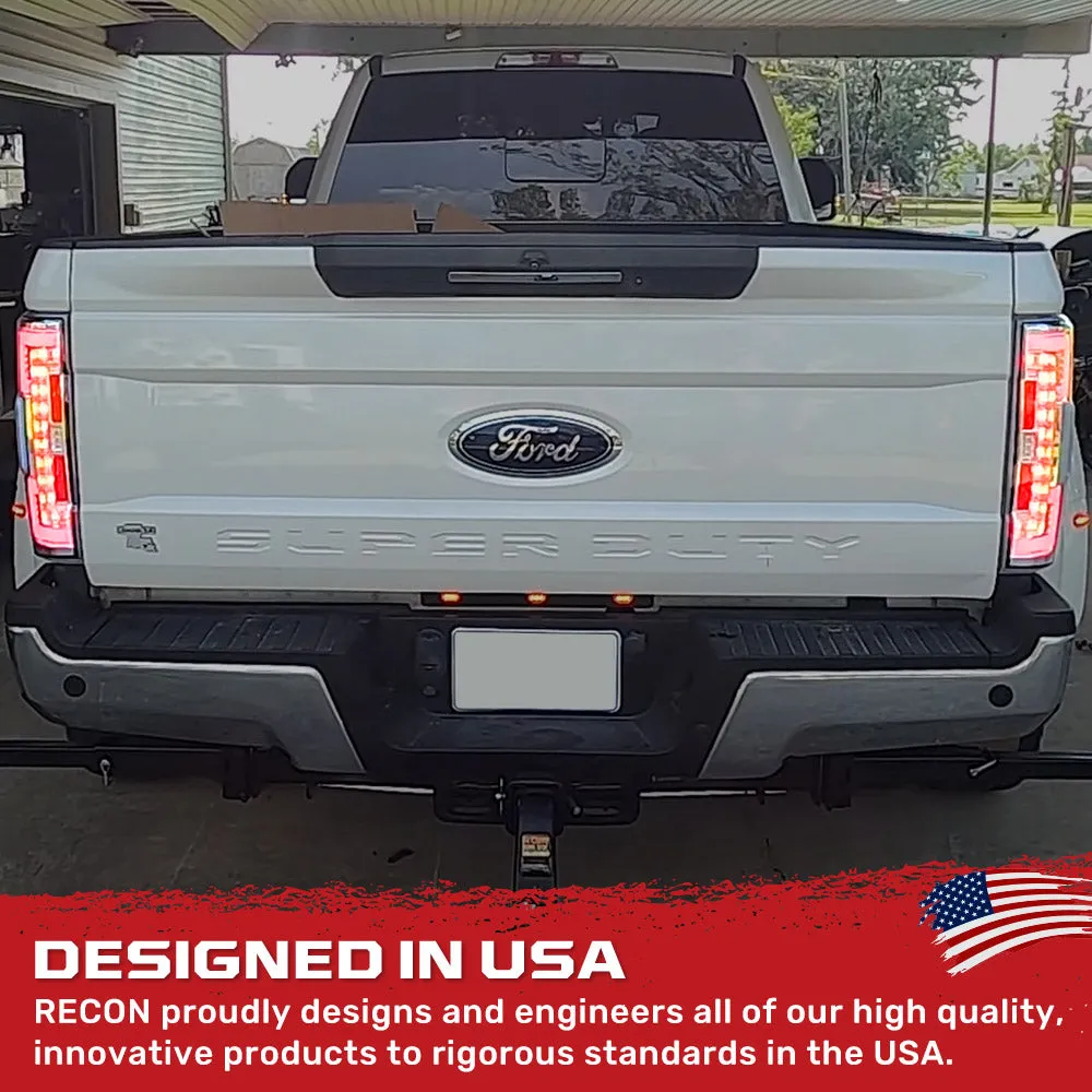 Ford Superduty F250 350 450 550 20-22 Replaces OEM LED Style Tail Lights With Blis Blind Spot Warning System Oled Tail Lights - Red Lens product image