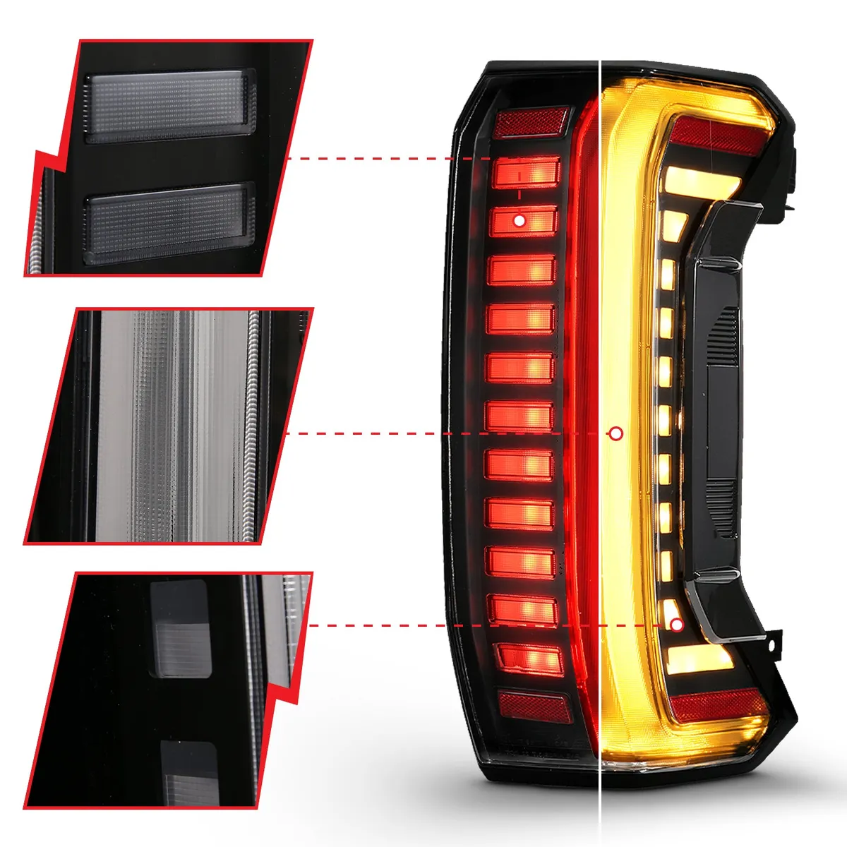 Toyota Tundra 22-26 Full LED Tail Lights Black Clear Lens w/ Sequential (Fits All Models) product image