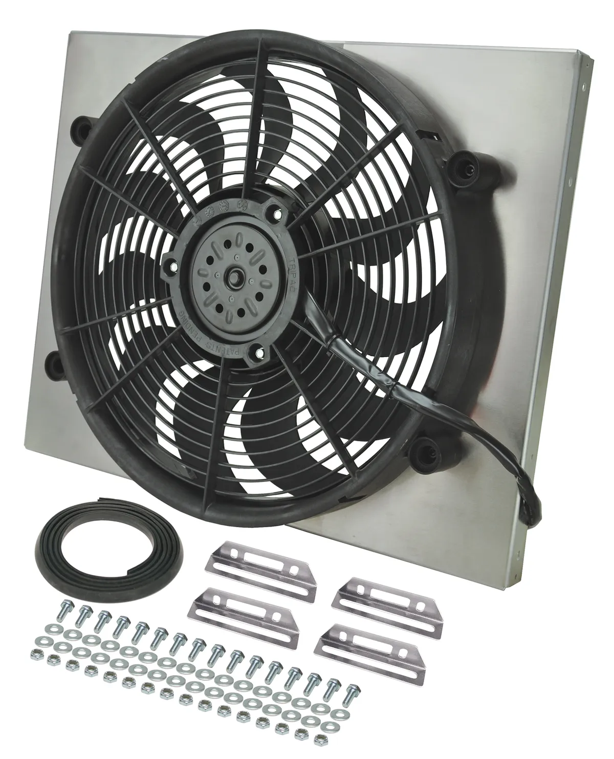 Derale 16823 Powerpack - High Output Single 17 Electric RAD Fan/Aluminum Shroud Kit product image