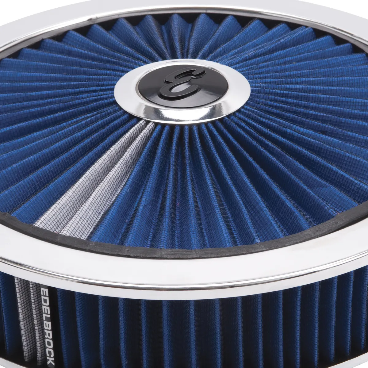 Edelbrock 43661 Pro-Flo Chrome Round 14 Air Cleaner - 3 Pro-Flo Element (Blue) product image